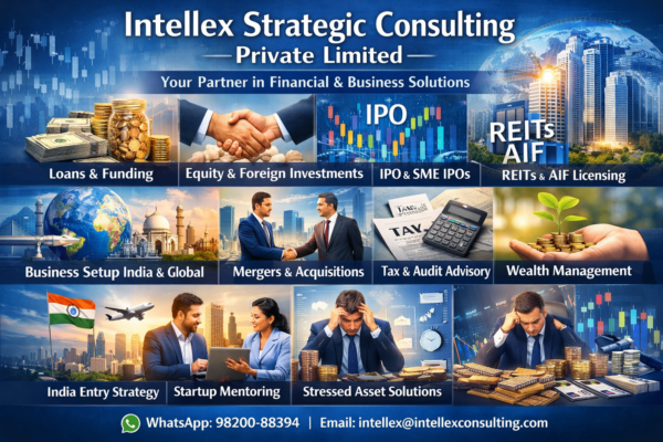Comprehensive Financial & Business Consulting Services in India: Loans, IPOs, Global Funding & Wealth Solutions by Intellex Strategic Consulting
