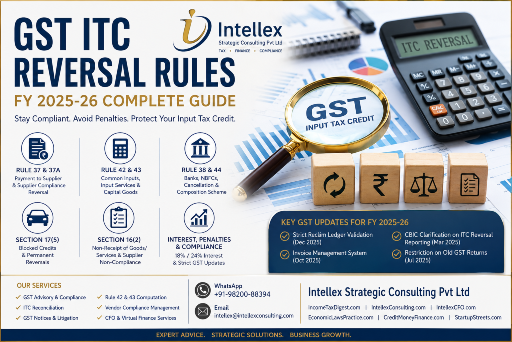 GST ITC Reversal Rules for FY 2025-26: Complete Professional Guide for ...
