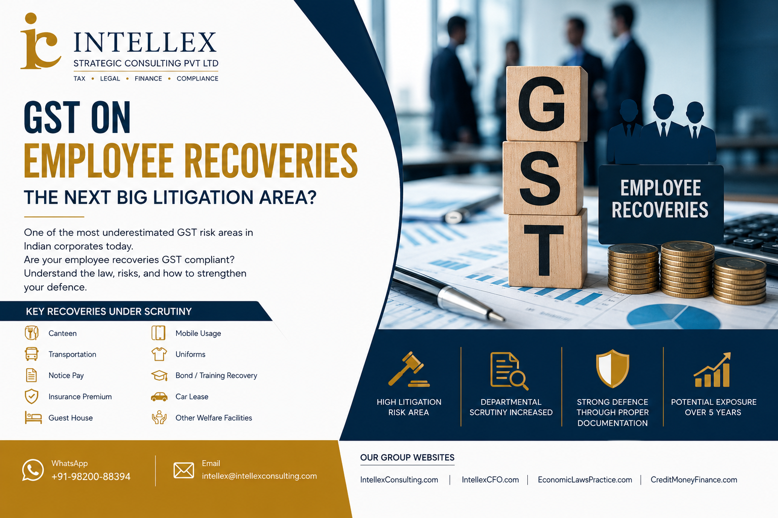 GST on Employee Recoveries Under GST in India: The Emerging Litigation Minefield for Corporates.