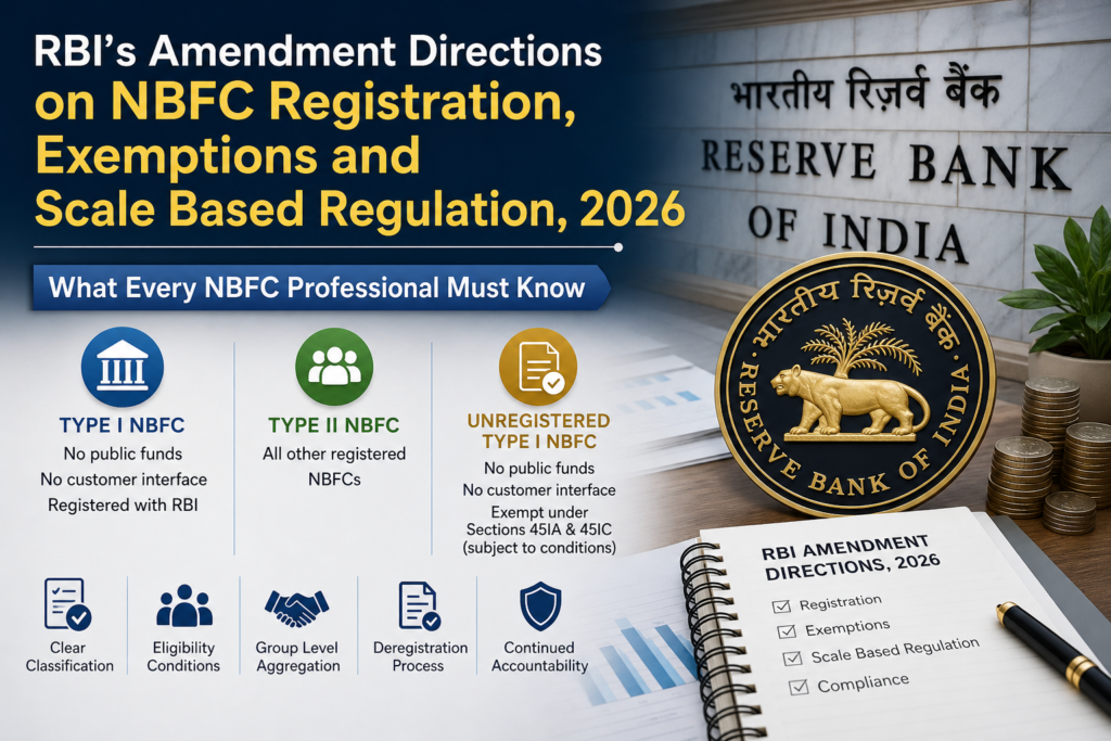 RBI Amendment Directions 2026 on NBFC Registration & Scale-Based ...