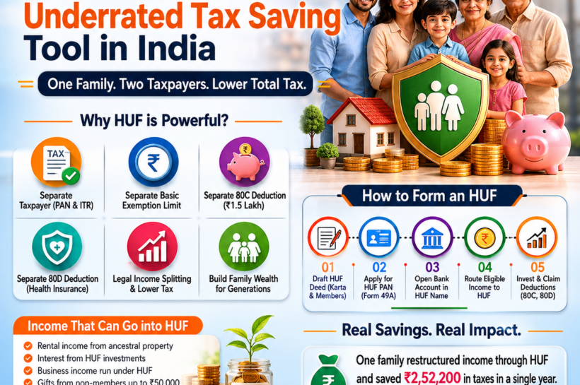 HUF: The Most Underrated Tax Saving Tool in India - Complete 2026 Guide to Legally Reduce Your Tax Burden.