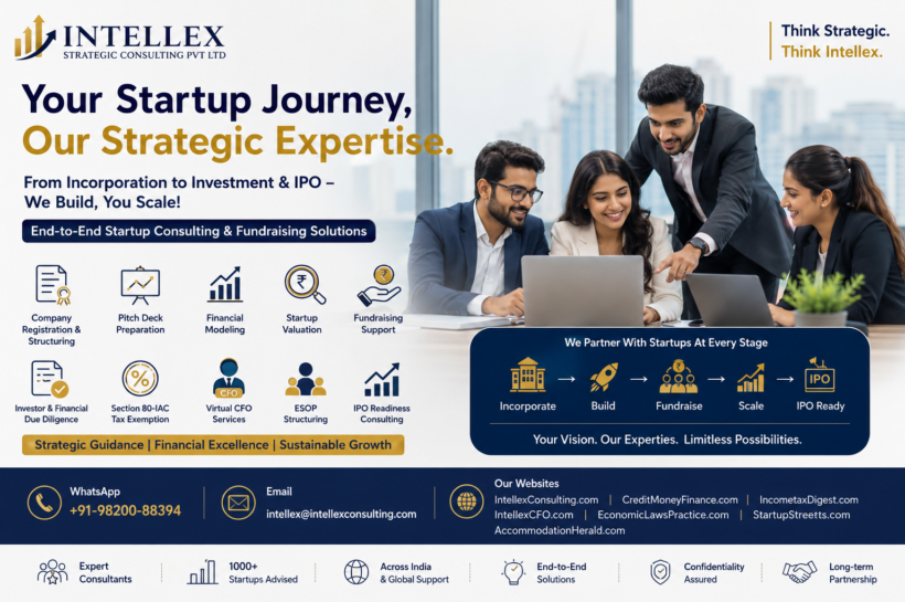 Complete Startup Consulting Services in India: From Company Registration to Fundraising, Valuation & IPO Readiness.