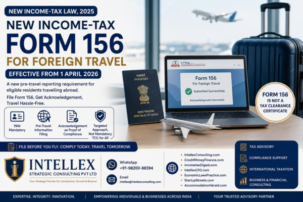 New Income-tax Form 156 for Foreign Travel from April 2026: Complete Guide for Indian Residents Travelling Abroad.